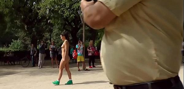  Naked slut shamed in public street